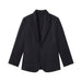 AARON LEVINE COTTON LINEN WORKWEAR SUIT JACKET - NAVY