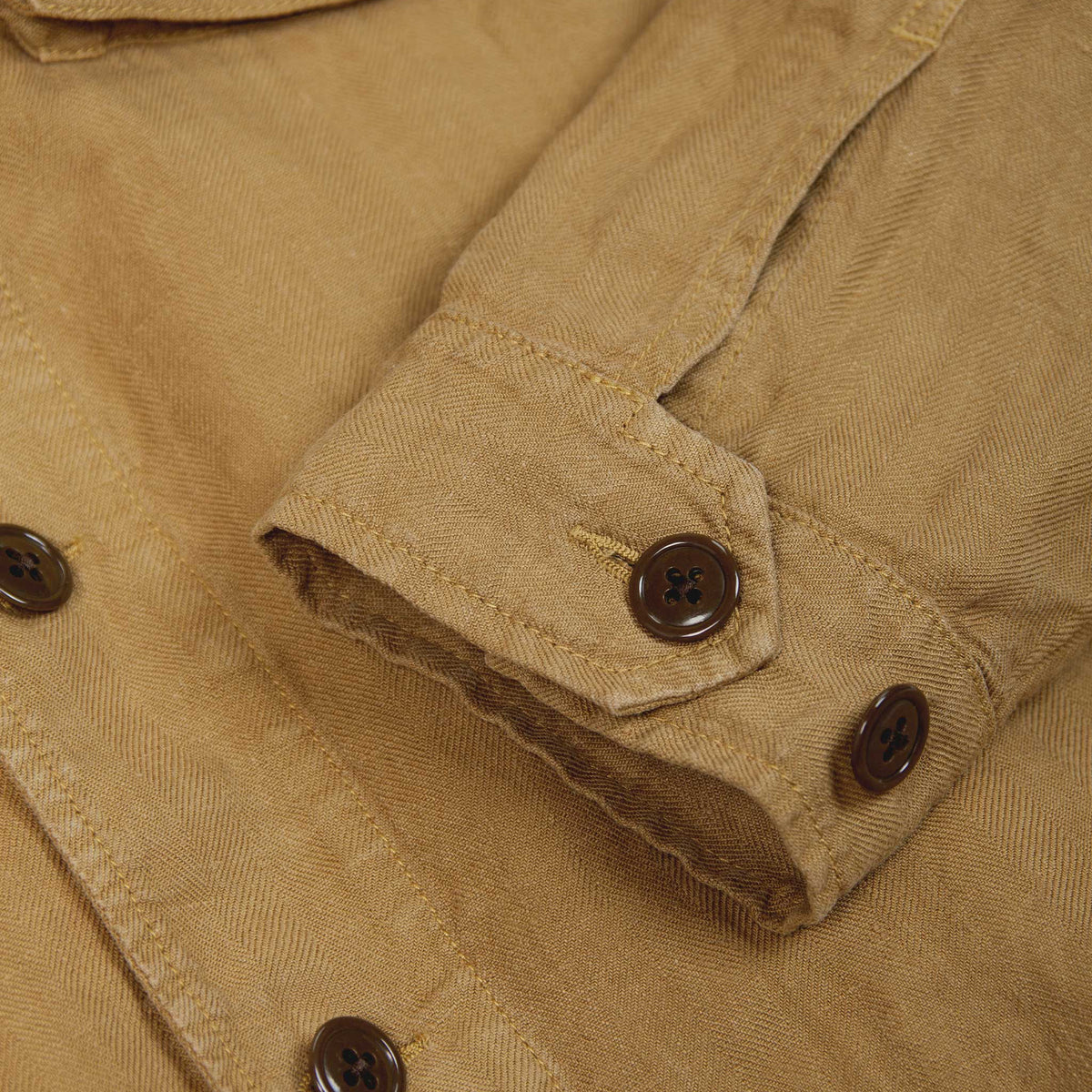 Rivay Linen Correspondent Jacket in Dark Wheat