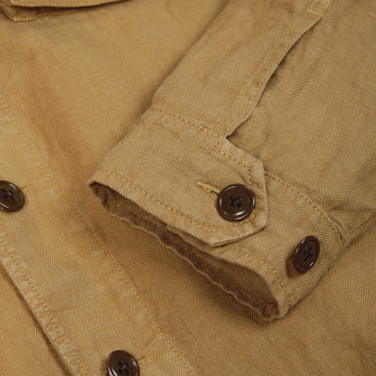 Rivay Linen Correspondent Jacket in Dark Wheat