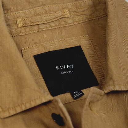 Rivay Linen Correspondent Jacket in Dark Wheat