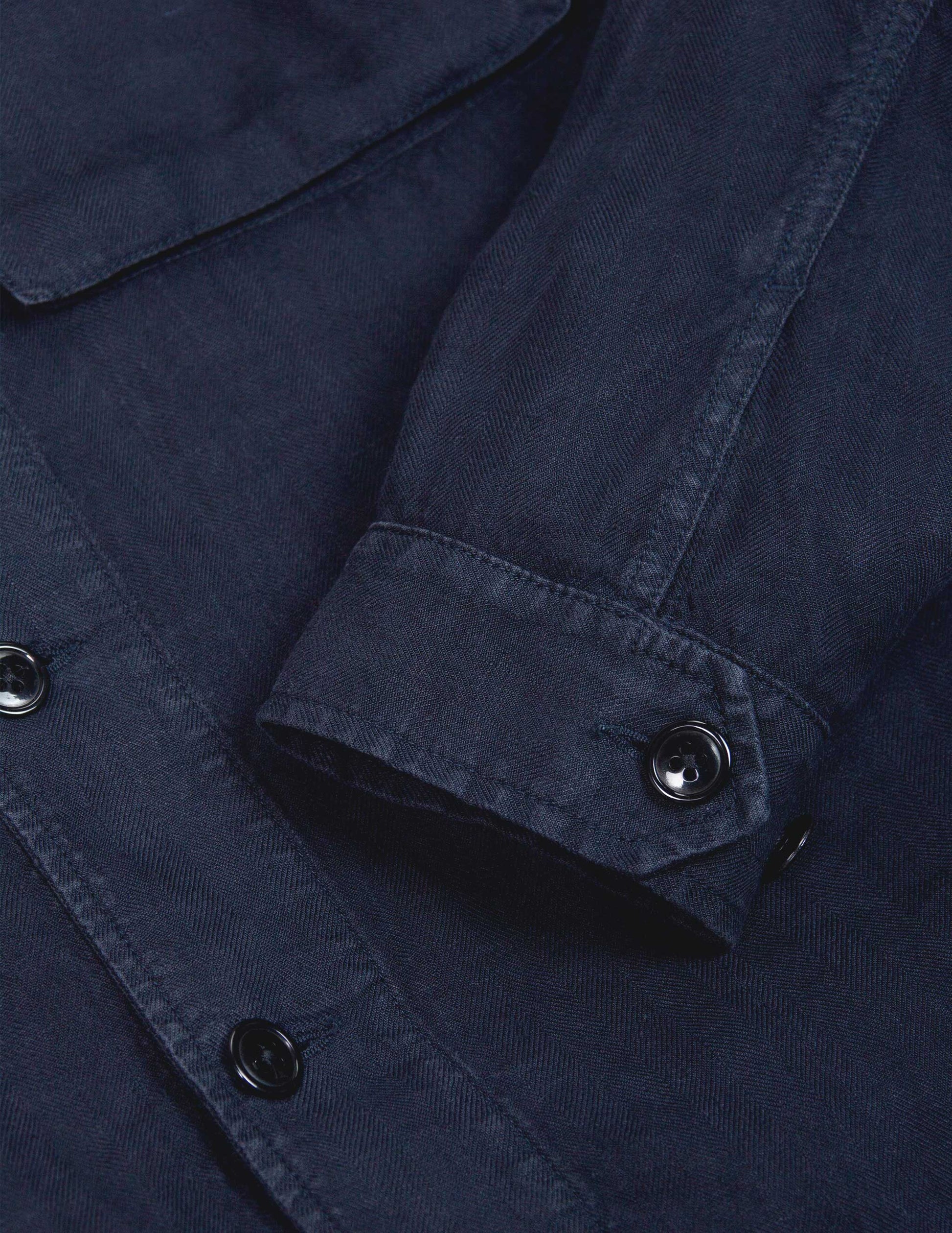 Linen Correspondent Jacket in Dark Navy
