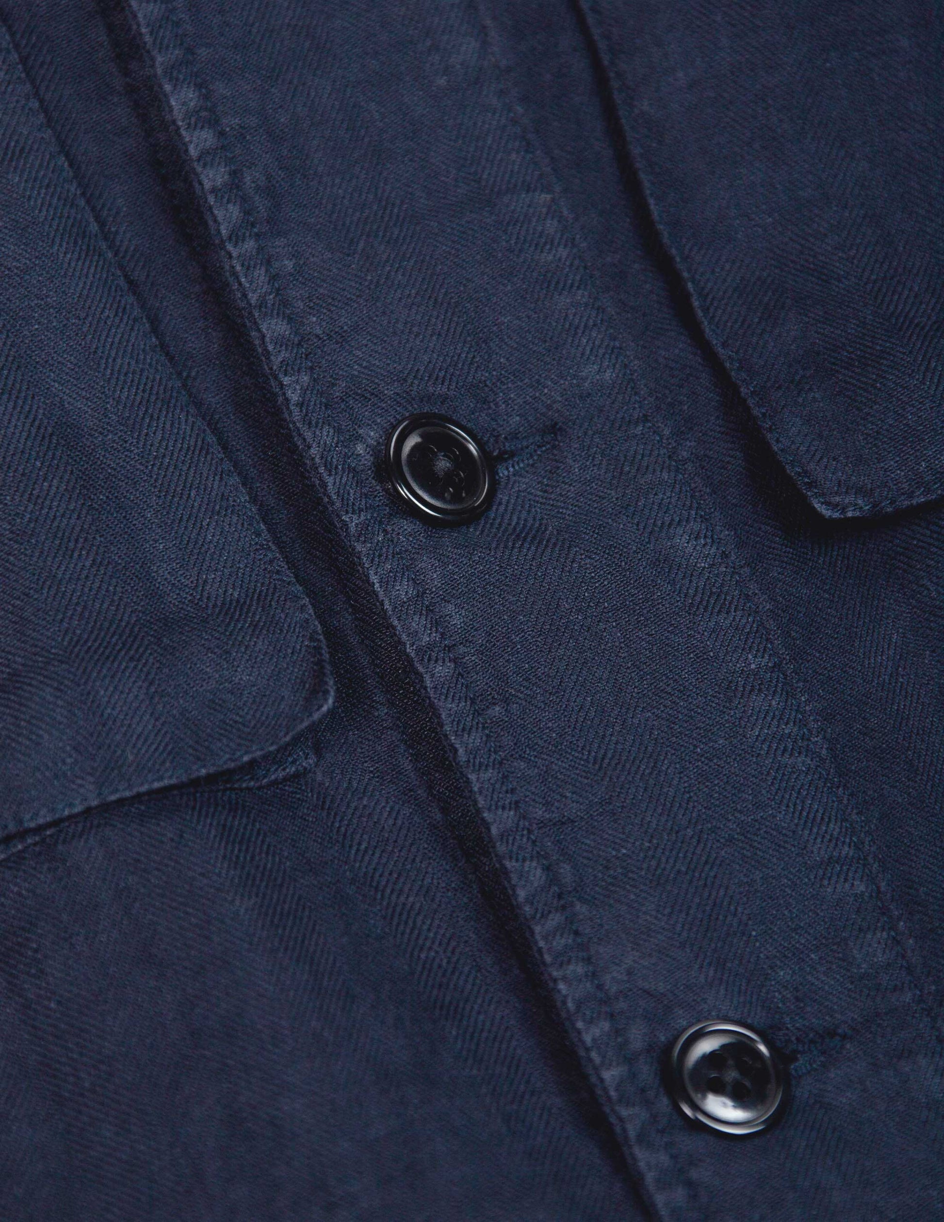 Linen Correspondent Jacket in Dark Navy