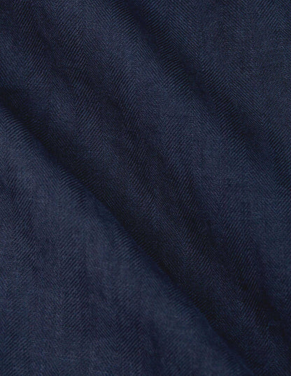 Linen Correspondent Jacket in Dark Navy