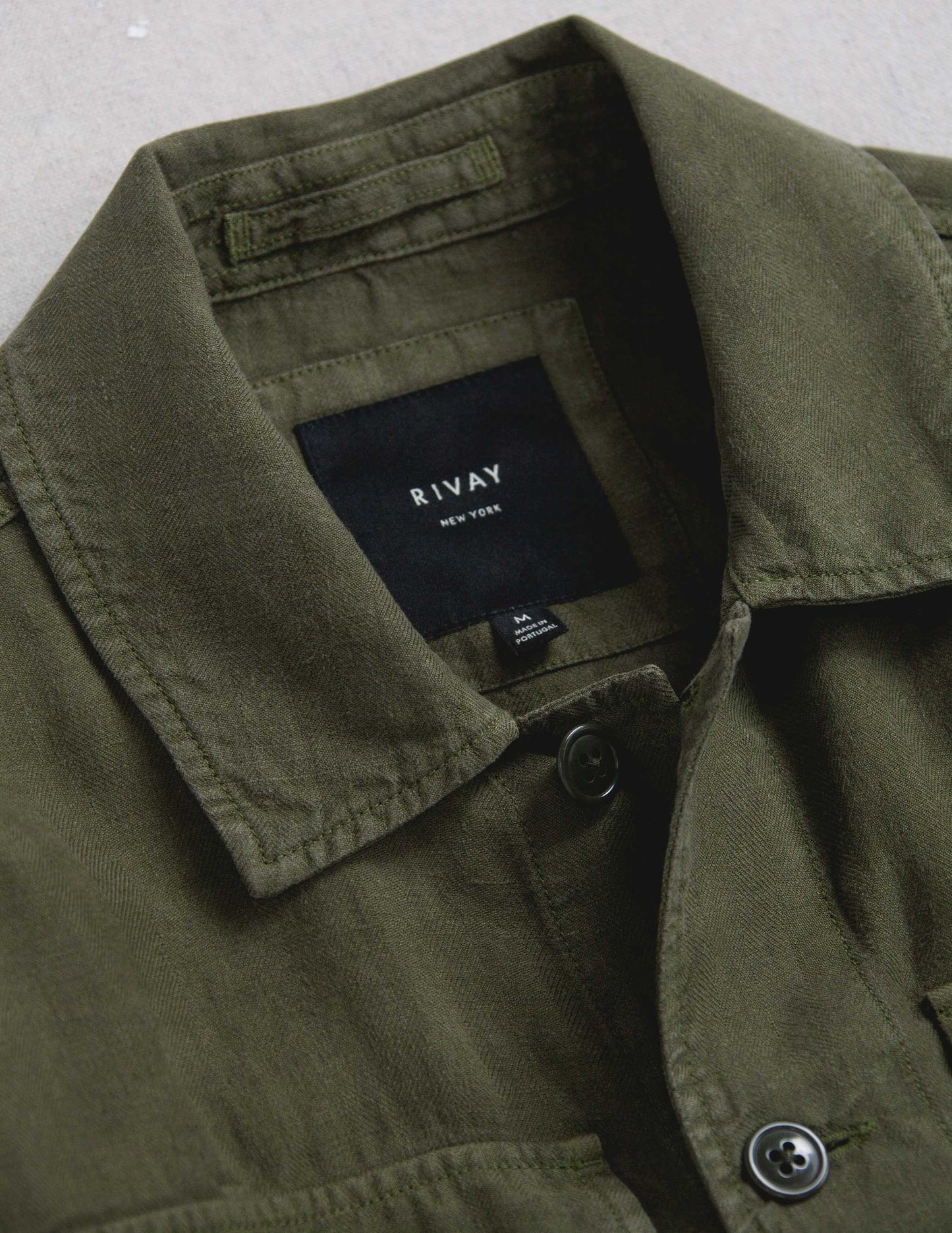 Linen Correspondent Jacket in Military Olive