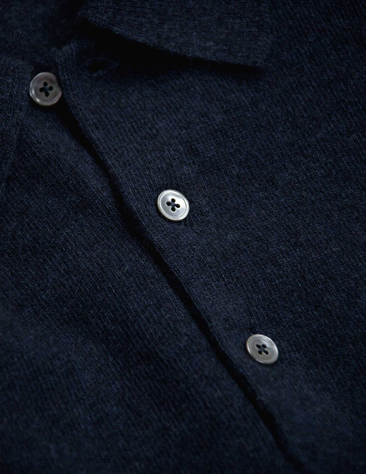 Rivay Luca Italian Wool Sweater Polo in Navy