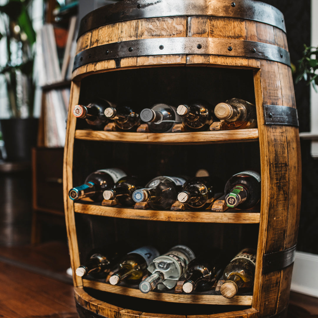 Whiskey Barrel Bar Cabinet