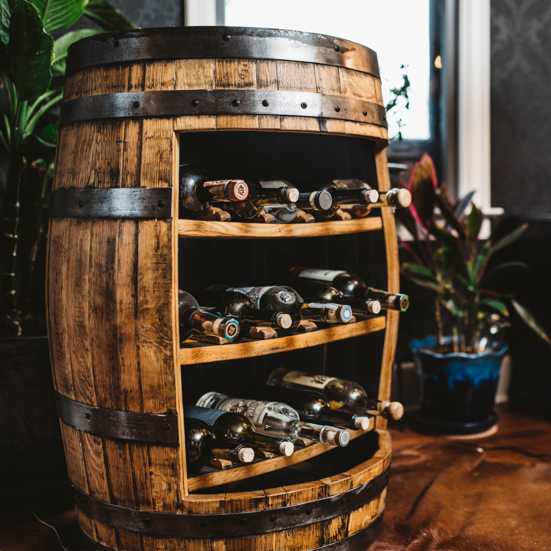 Whiskey Barrel Bar Cabinet