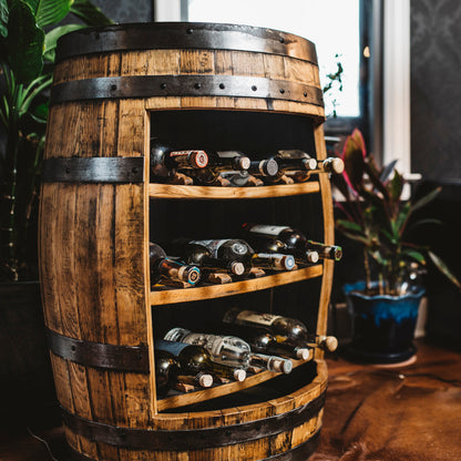 Whiskey Barrel Bar Cabinet