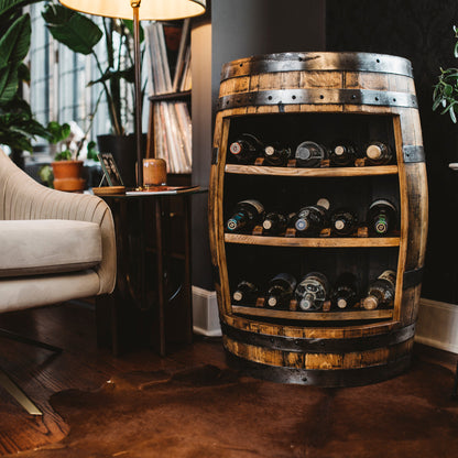 Whiskey Barrel Bar Cabinet