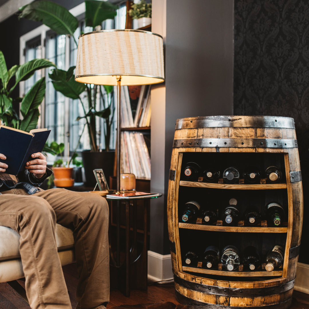 Whiskey Barrel Bar Cabinet