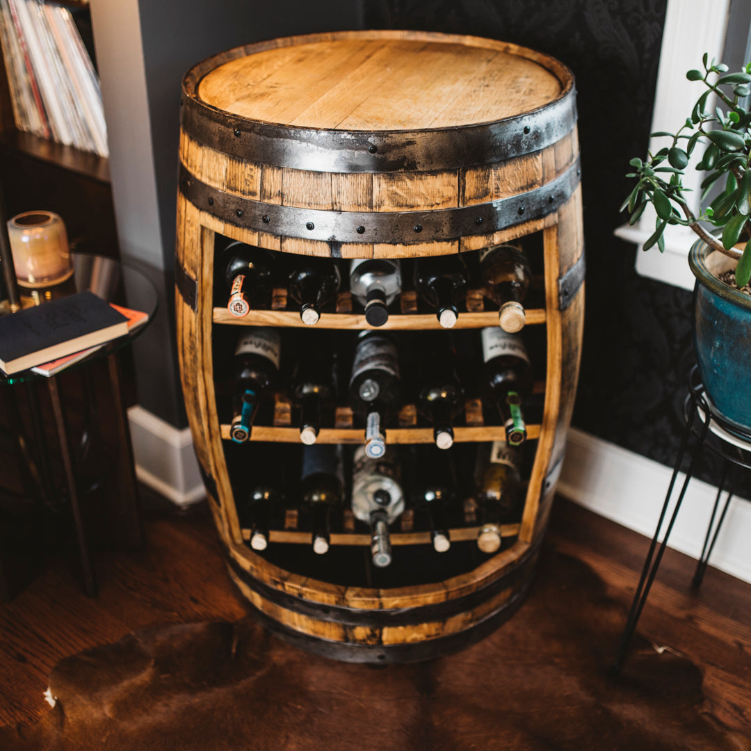 Whiskey Barrel Bar Cabinet