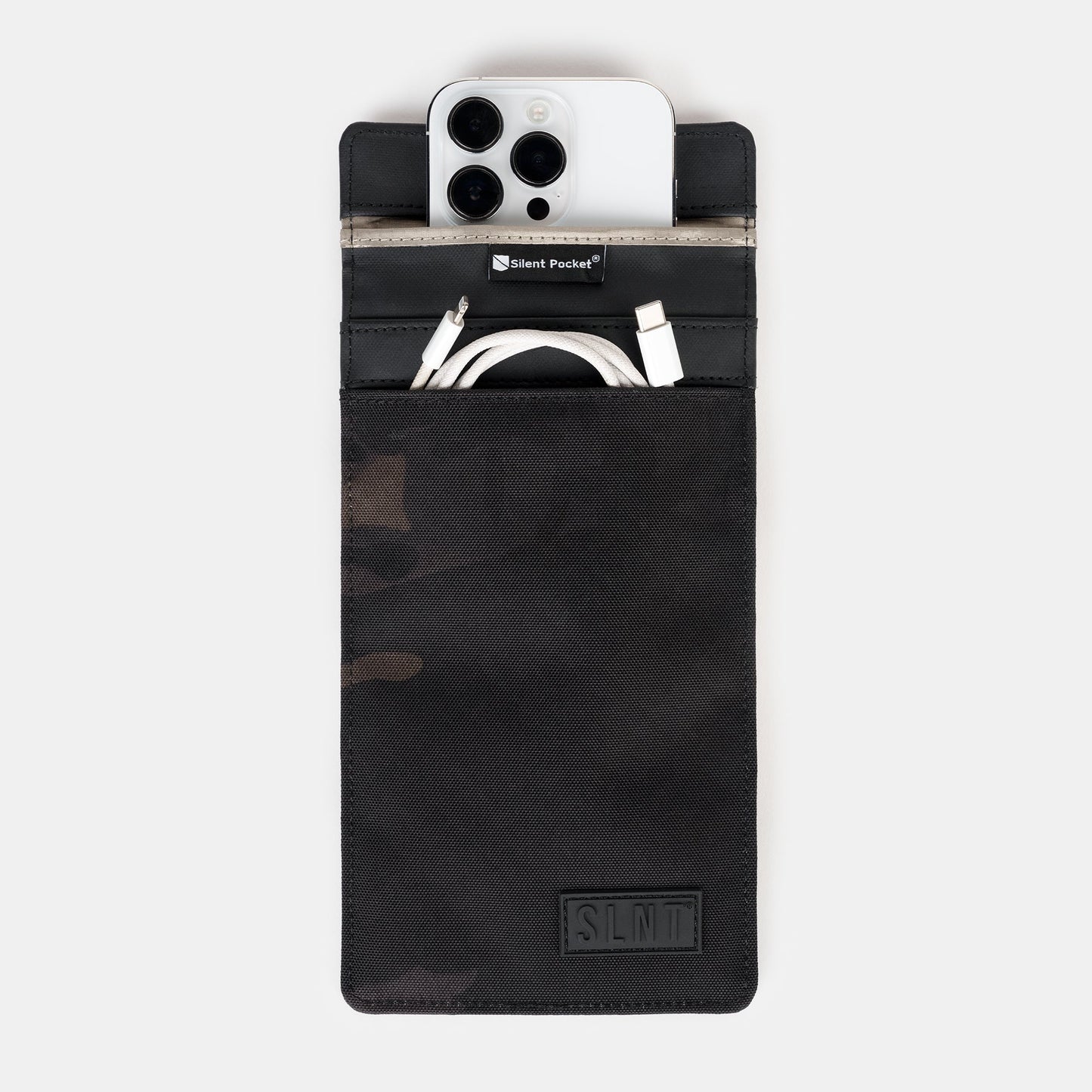 SLNT Faraday Phone Sleeve Medium Multicam Black Weatherproof Nylon