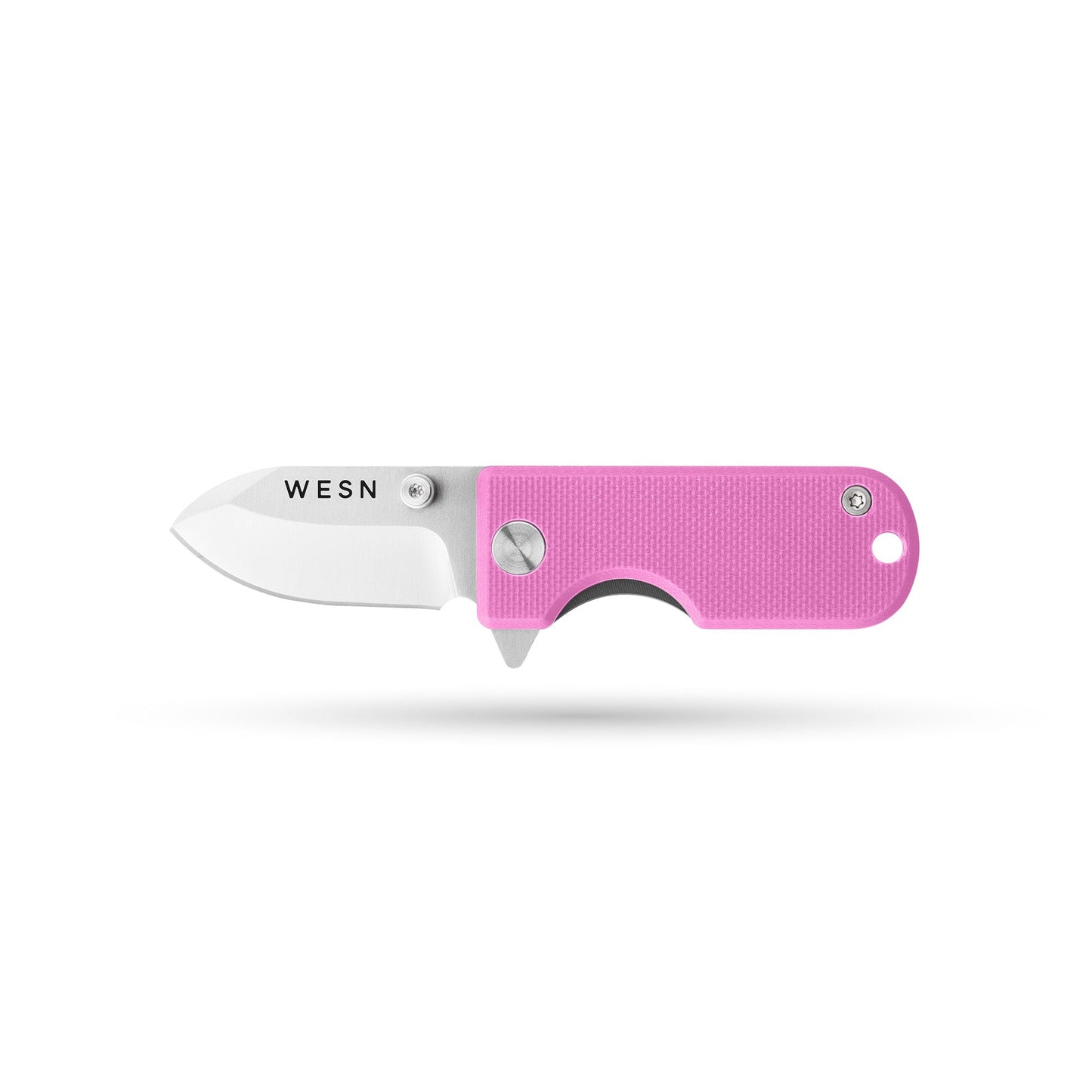 WESN Microblade Keychain Knife Pink G10 x Titanium