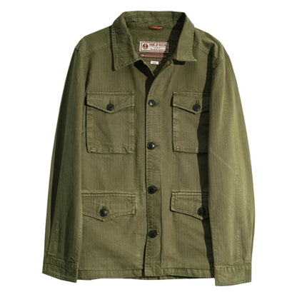 Iron & Resin Herringbone Military Jacket