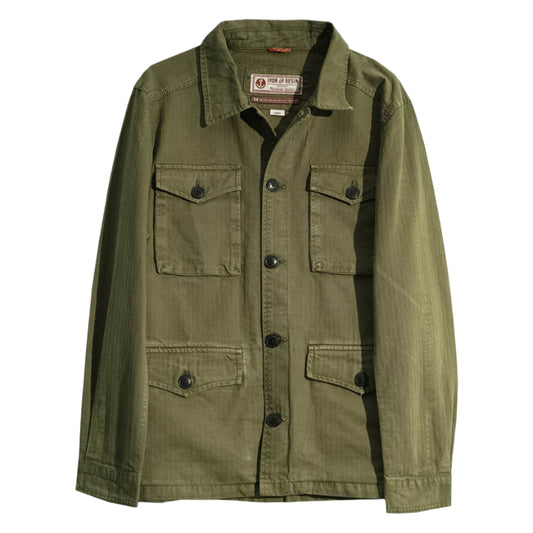 Iron & Resin Herringbone Military Jacket