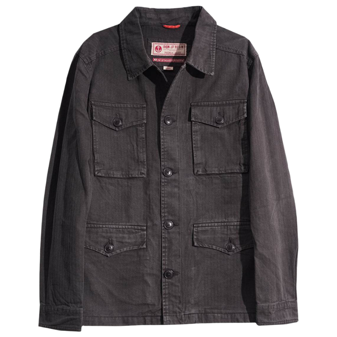 Iron & Resin Herringbone Military Jacket