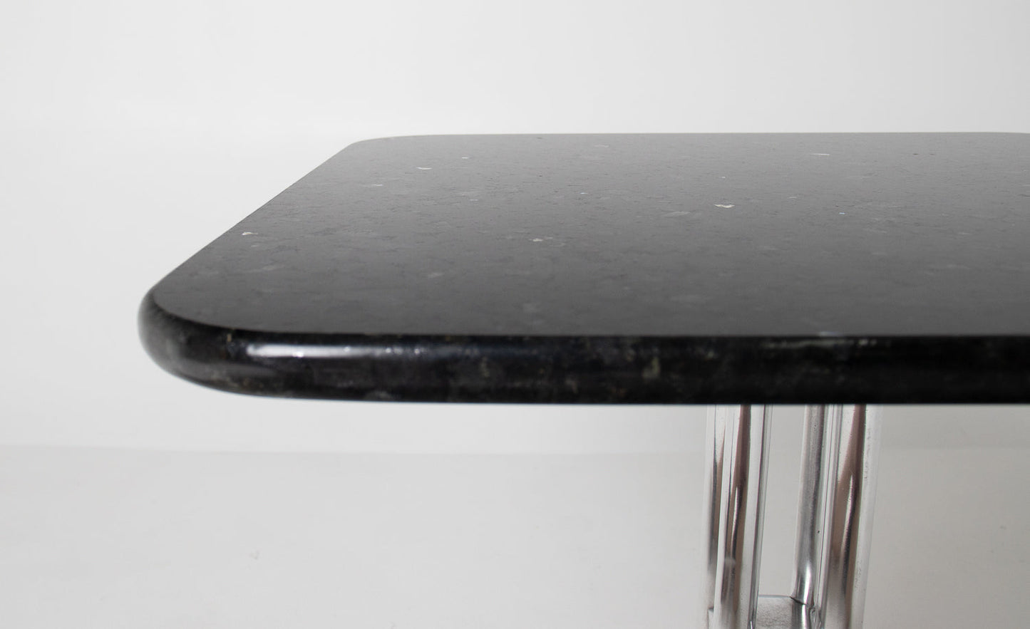 Alexander Girard Side Table in Blue Pearl Granite