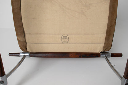 Stokke Rosewood & Suede Lounge Chair by Jens H. Quistgaard for Nissen Langaa