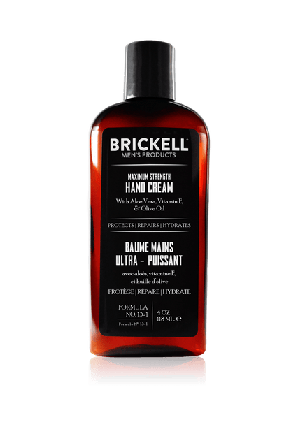 Brickell Maximum Strength Men's Hand Cream 4 oz