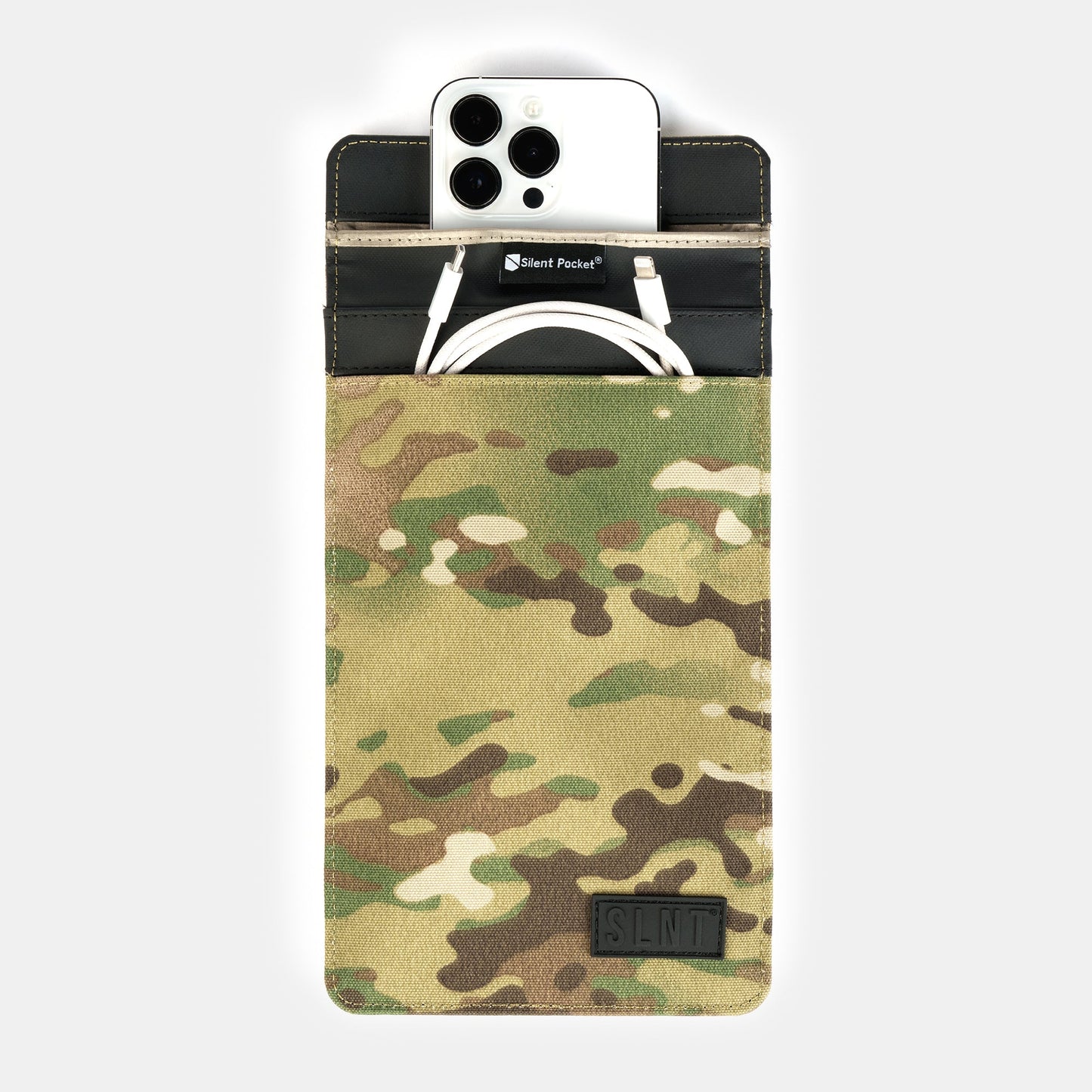 SLNT Faraday Phone Sleeve Medium Plus Multicam Weatherproof Nylon
