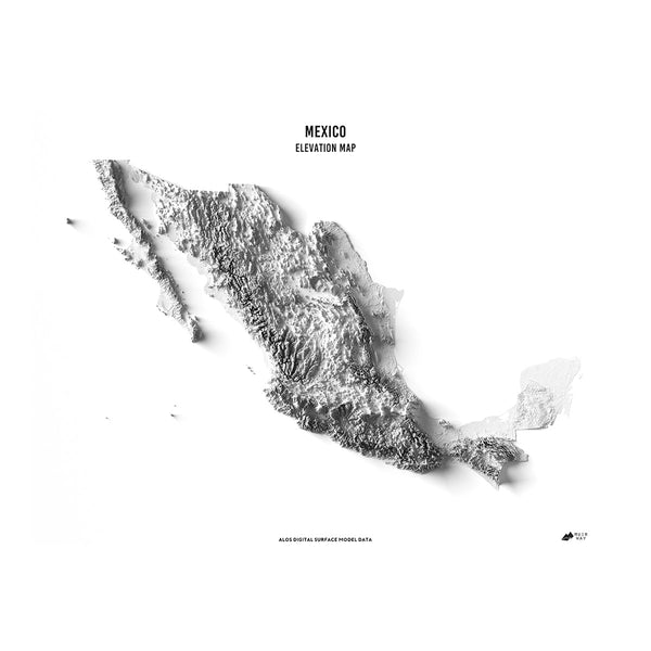 Mexico Elevation Map | Uncrate Supply