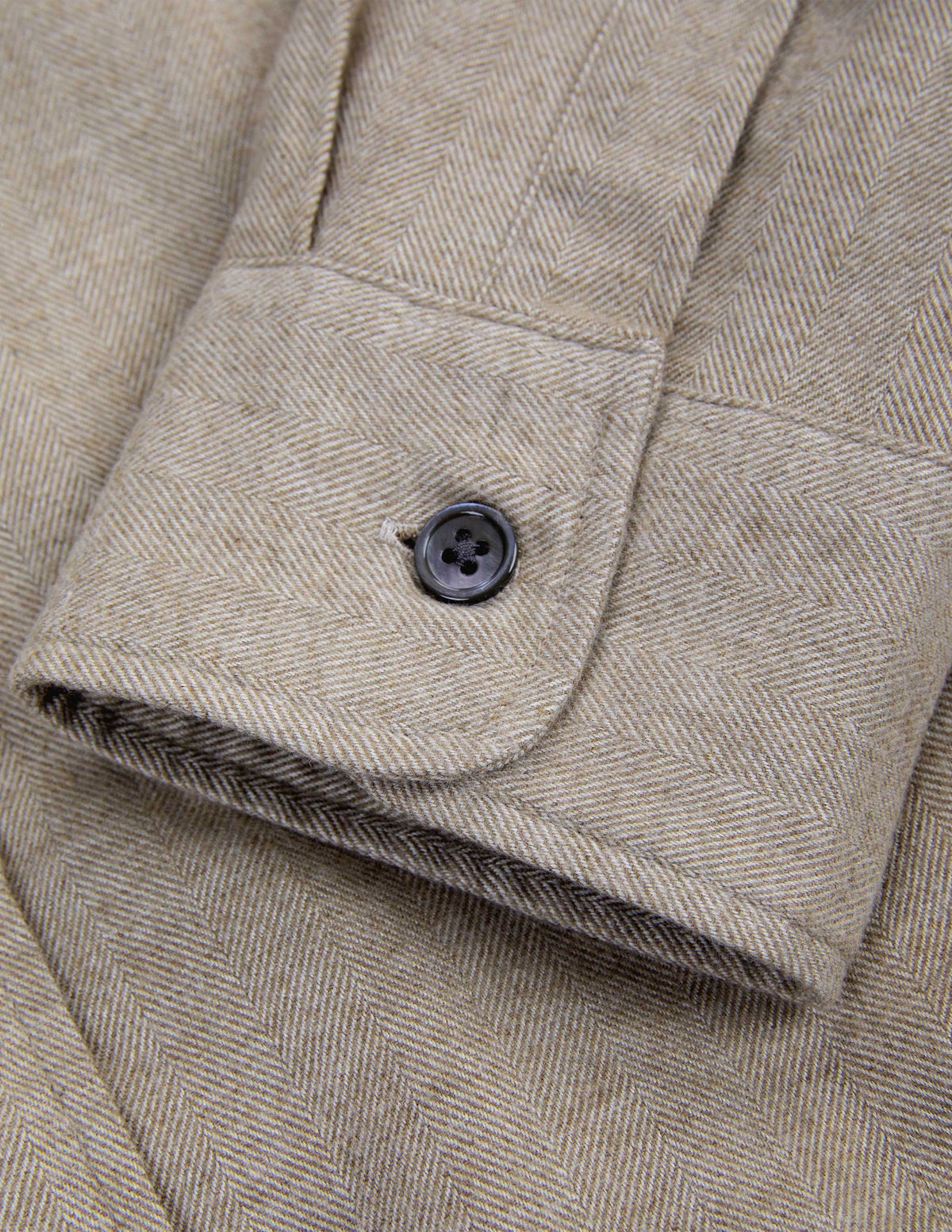 Miles Brushed Flannel Camp Shirt in Camel