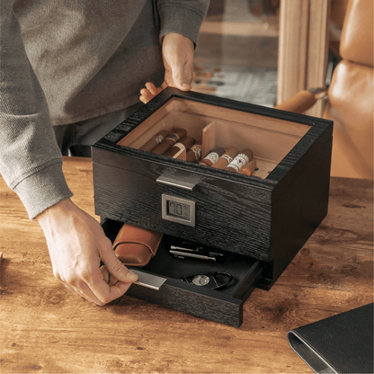 Klaro Mill Glass Top Humidor