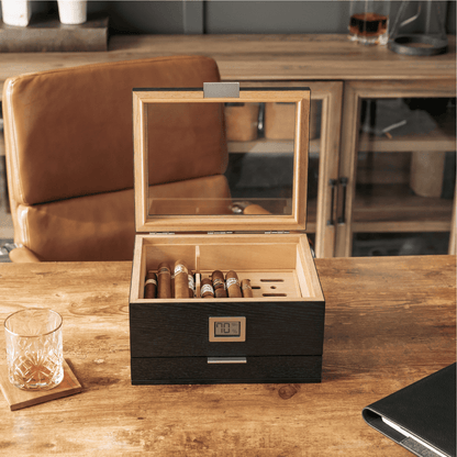 Klaro Mill Glass Top Humidor