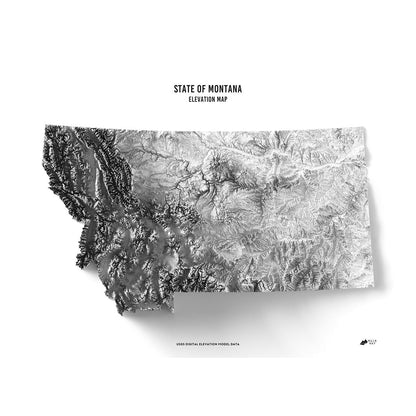 Montana Elevation Map