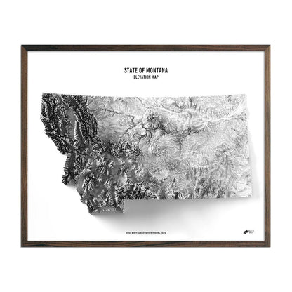 Montana Elevation Map Walnut