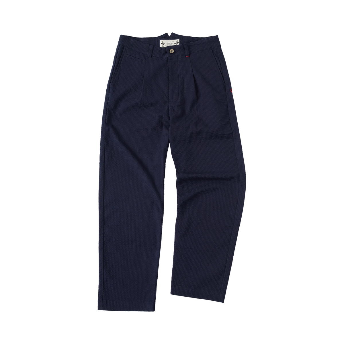 Imperfects Mr. Lynch's 1201M Trouser in Summer Seersucker Dark Navy