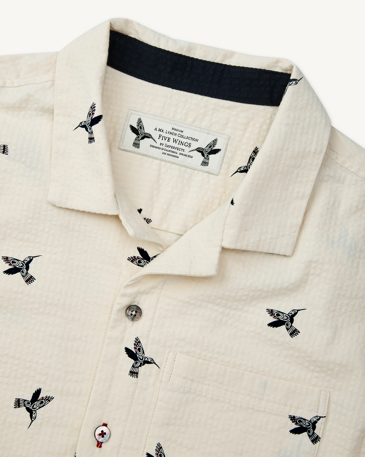 Mr. Lynch's Cliffs Camp Shirt in Summer Seersucker