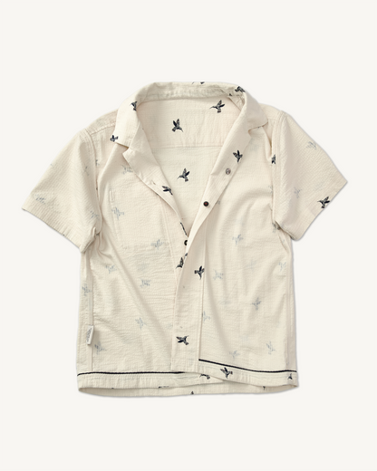 Mr. Lynch's Cliffs Camp Shirt in Summer Seersucker