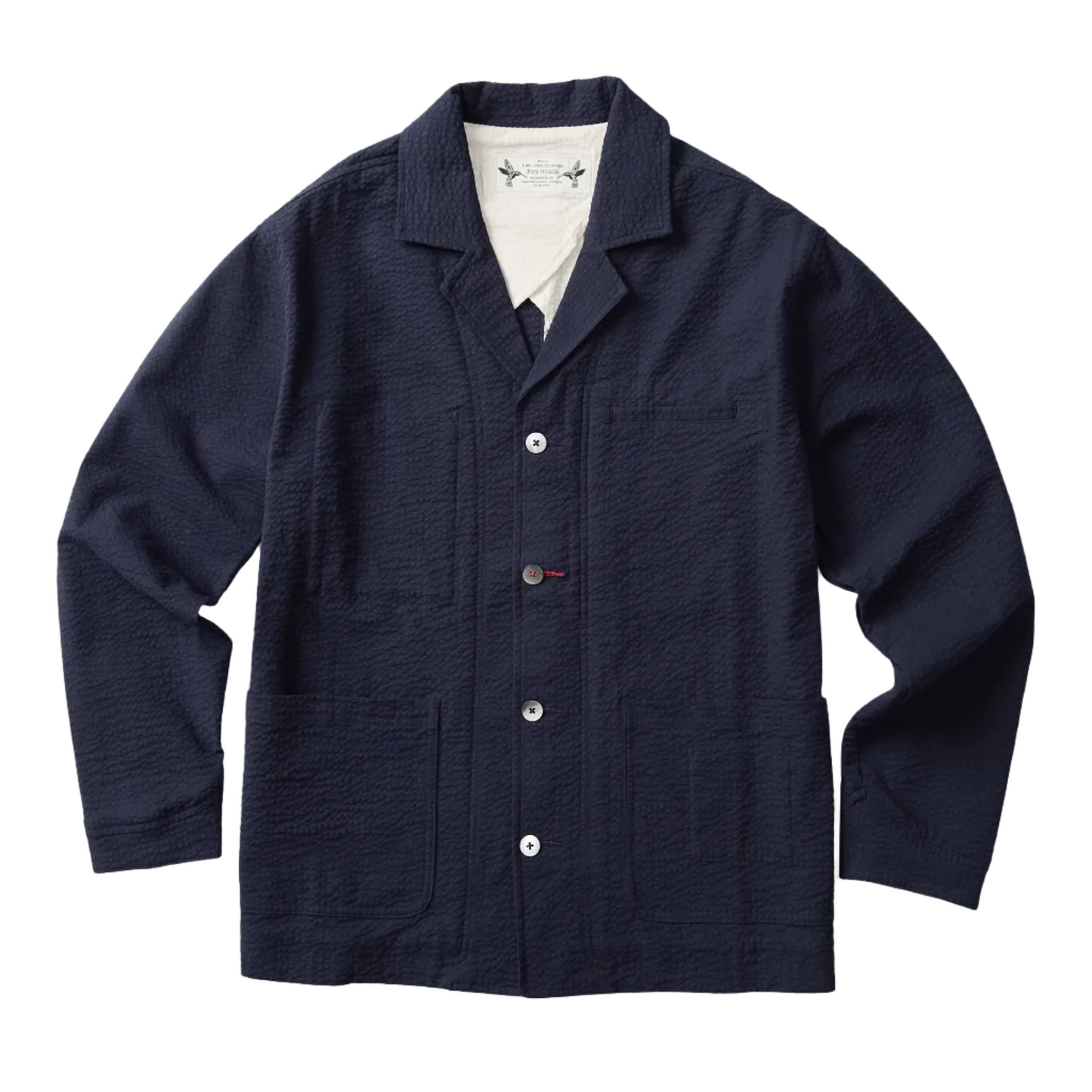 Mr. Lynch's Cunningham Blazer in Summer Seersucker Dark Navy