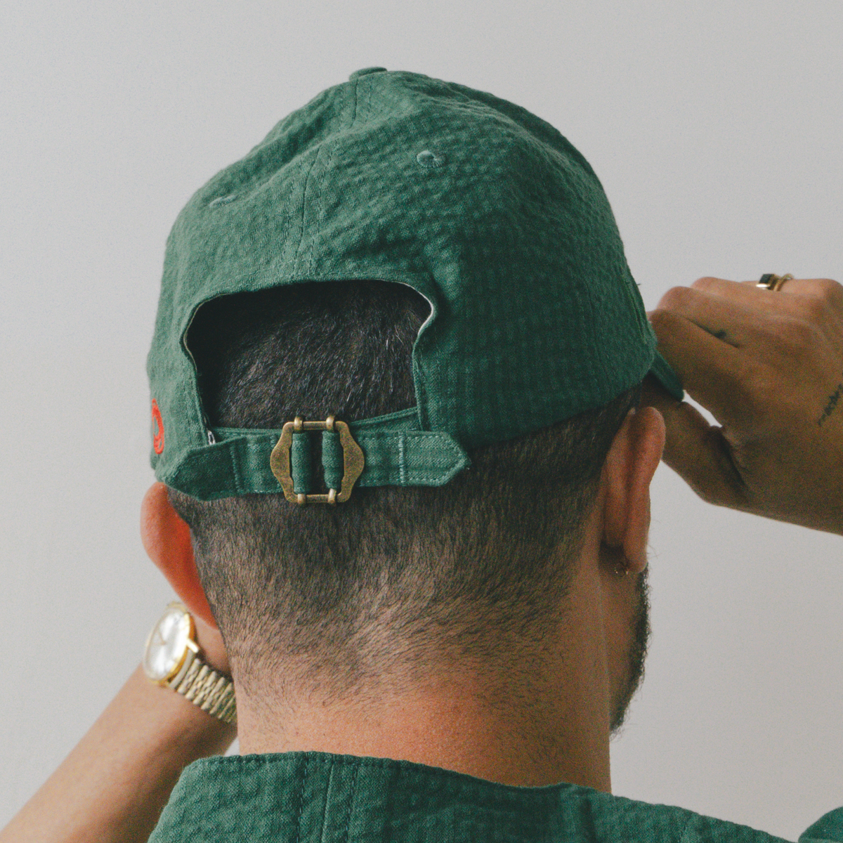 Mr. Lynch's Directors Cap in Summer Seersucker