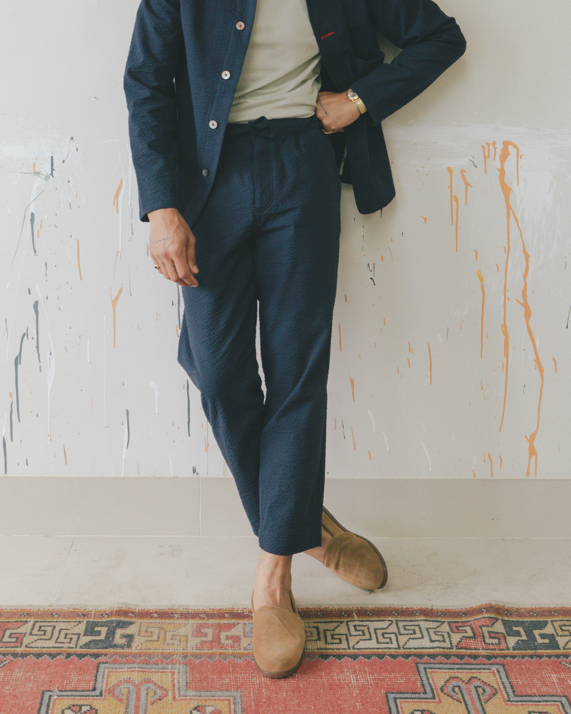 Mr. Lynch's Easy Rider Pant in Summer Seersucker