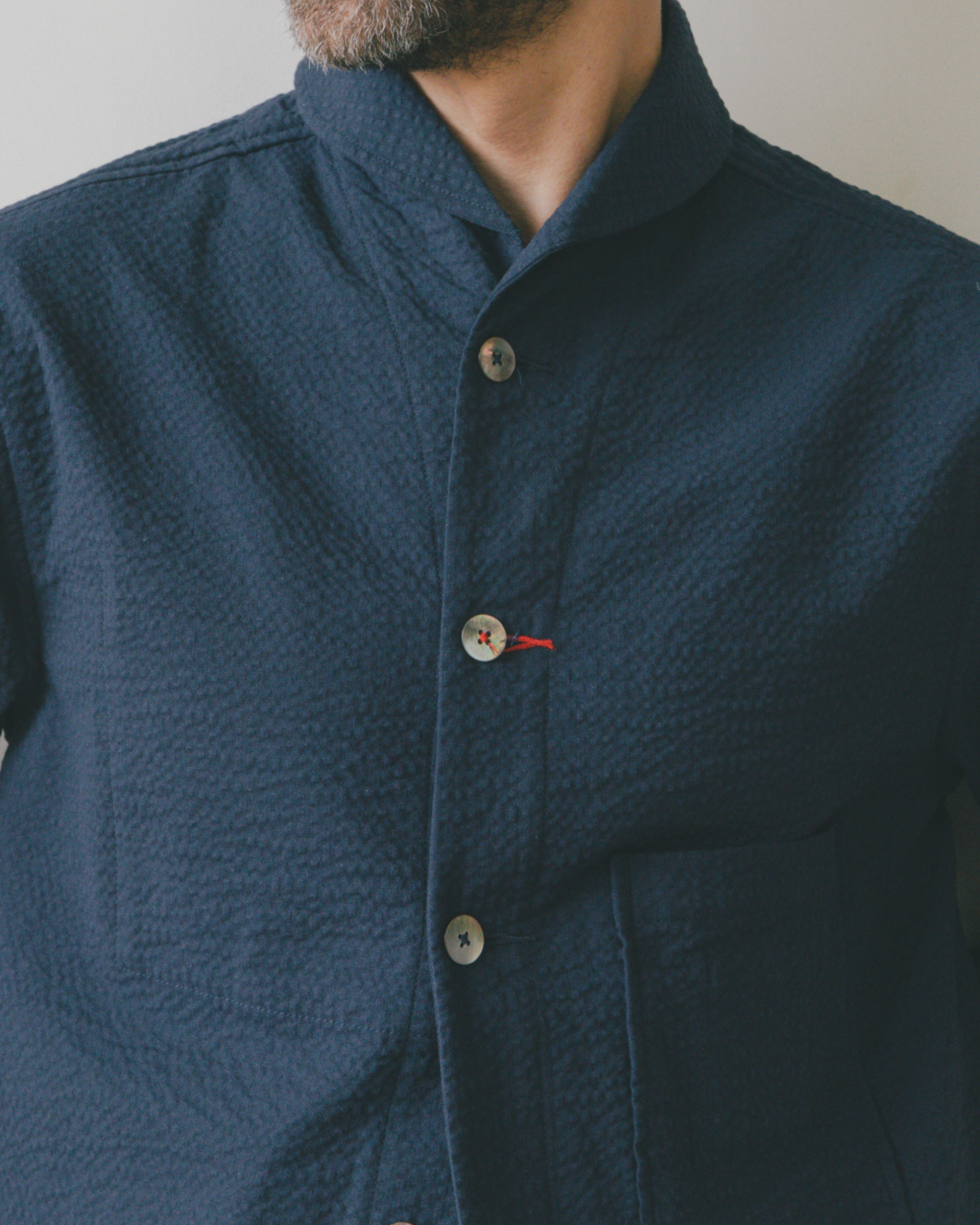 Mr. Lynch's Shepherds Shirt in Summer Seersucker