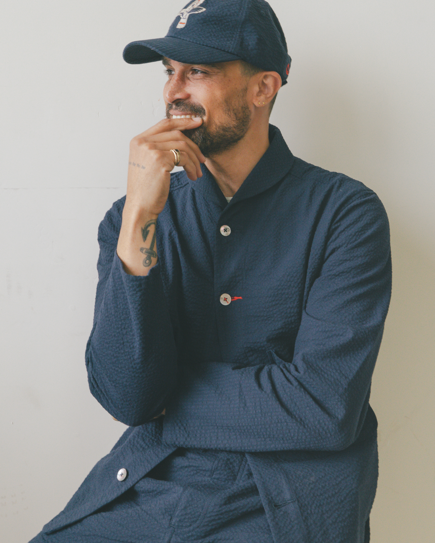 Mr. Lynch's Shepherds Shirt in Summer Seersucker