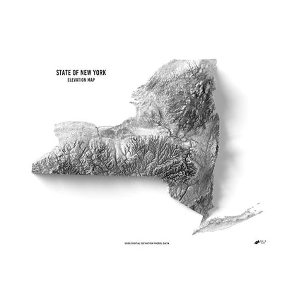 New York Elevation Map