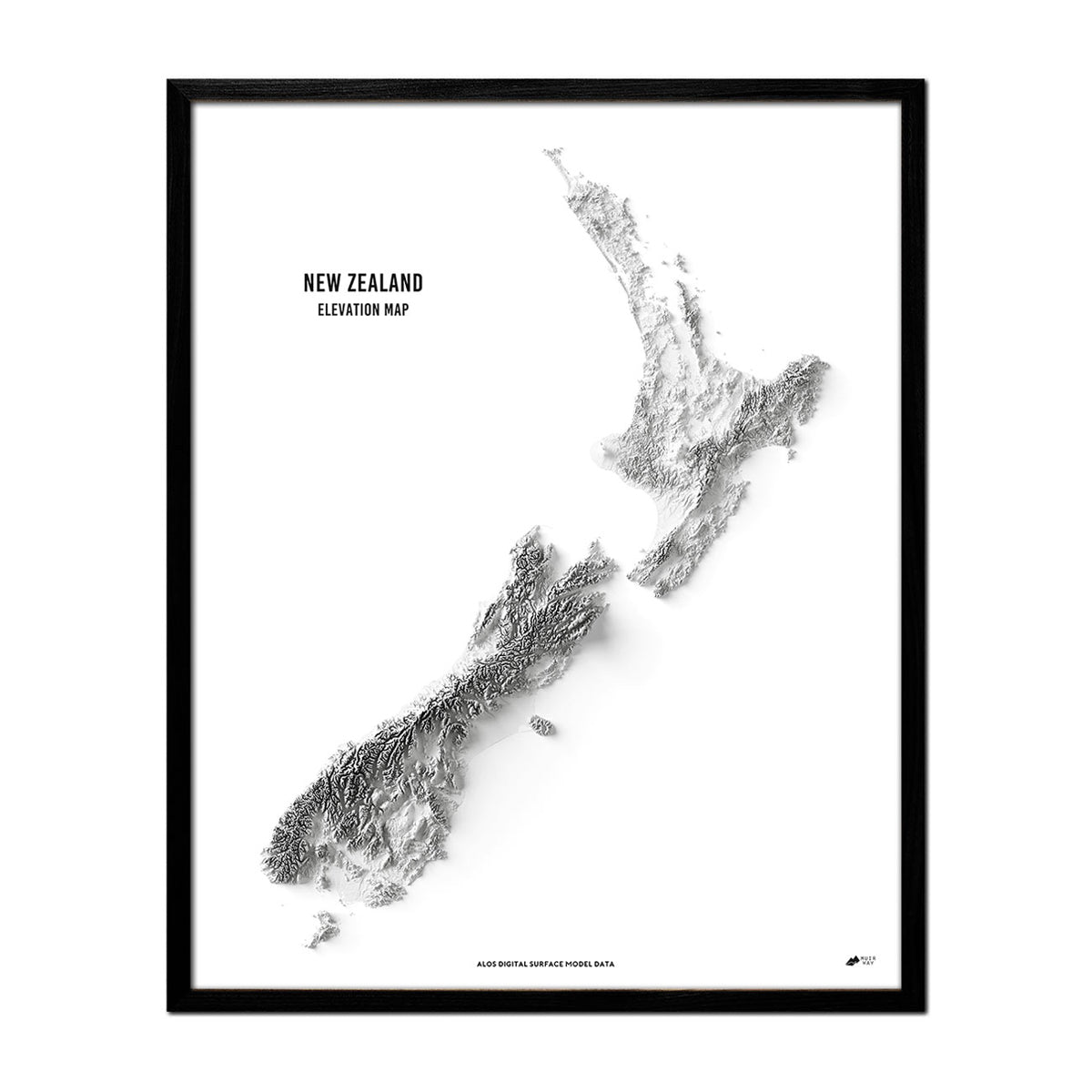 New Zealand Elevation Map