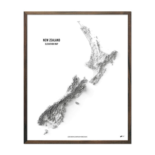 New Zealand Elevation Map