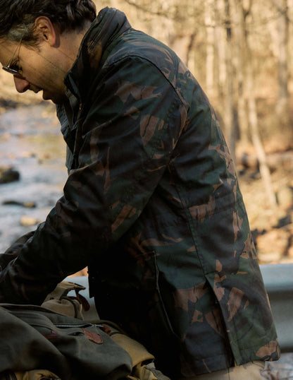 Rivay Waxed Cotton Camo Field Jacket