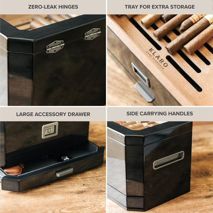 Klaro Octodor Glass Top Humidor