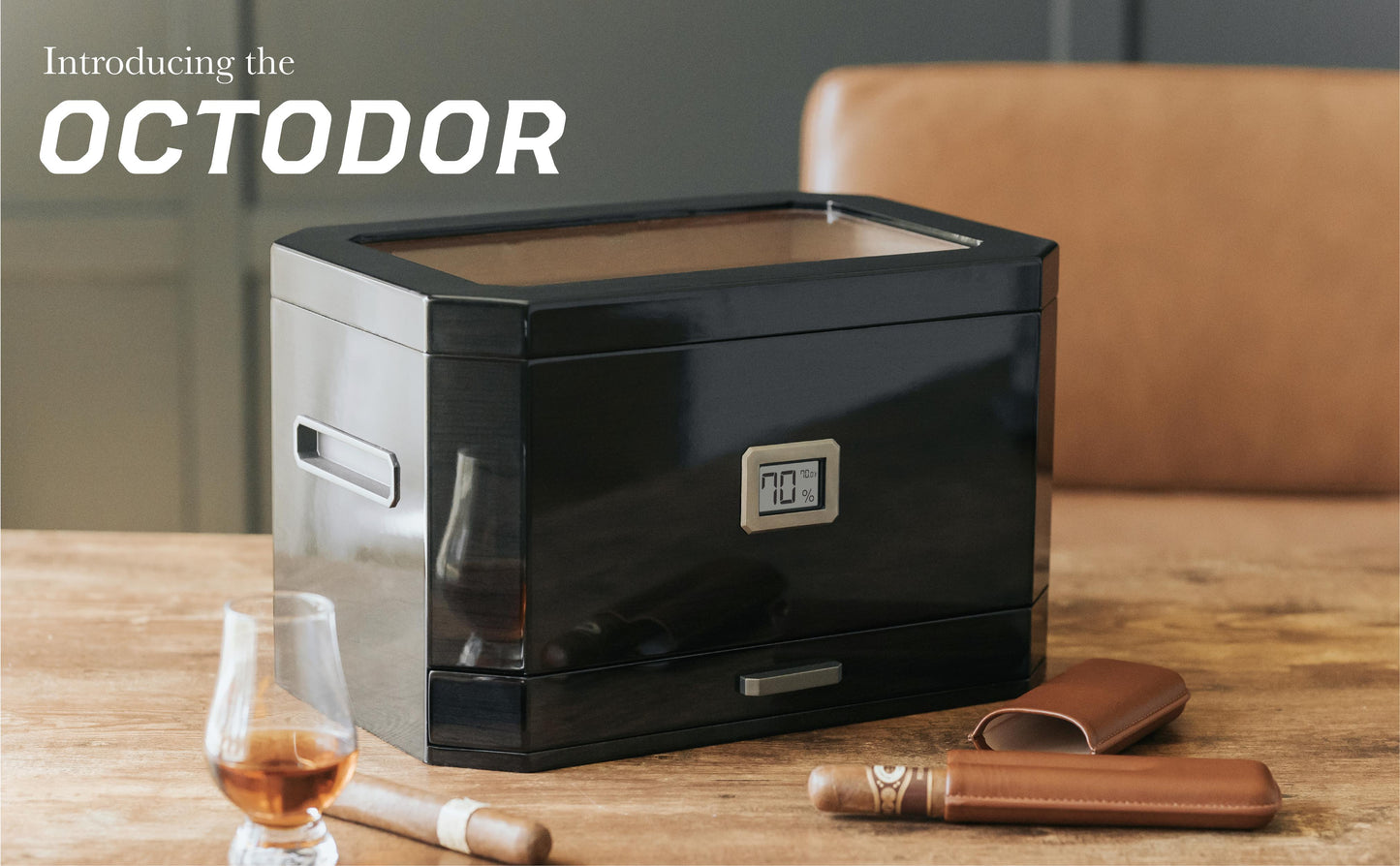 Klaro Octodor Glass Top Humidor
