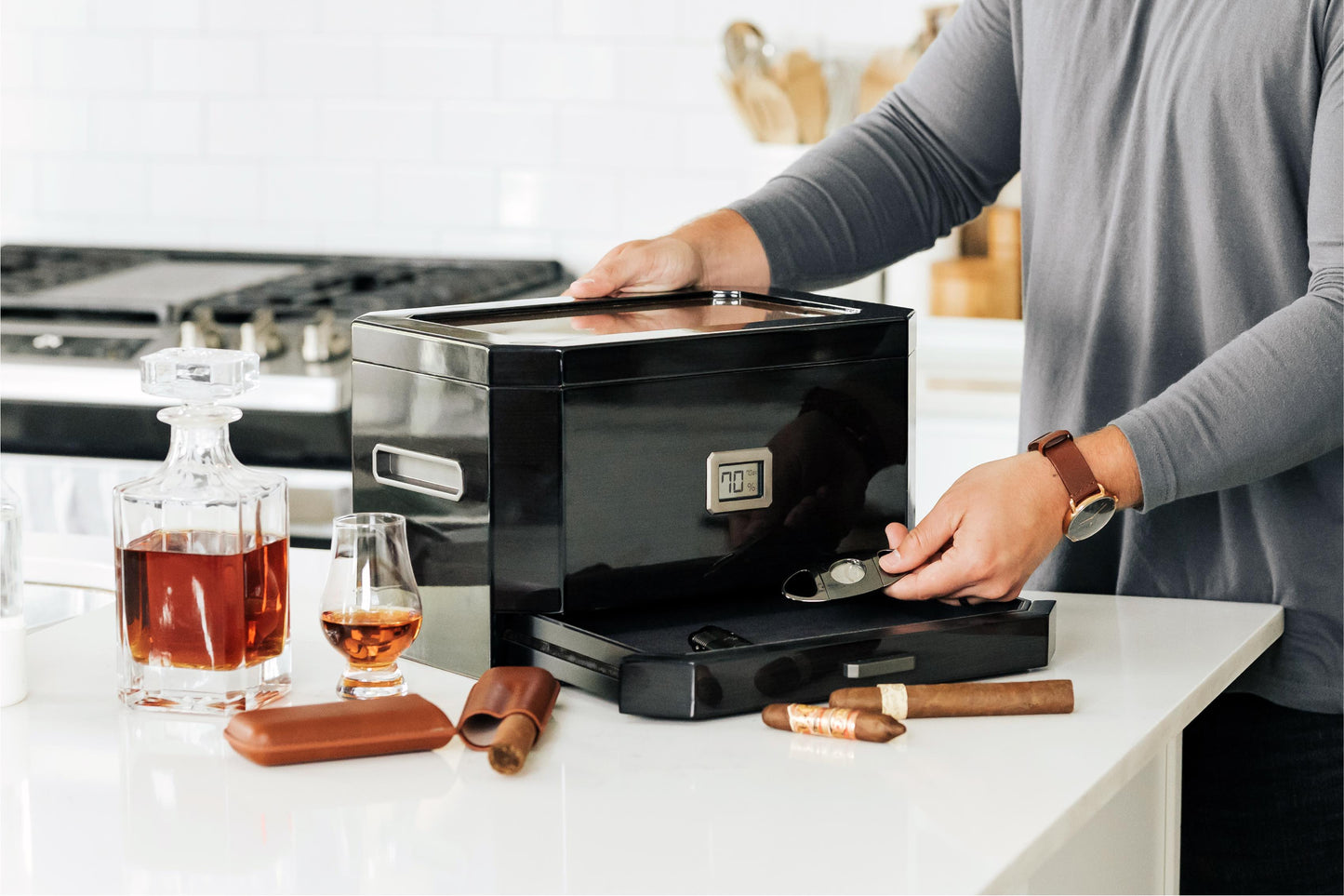 Klaro Octodor Glass Top Humidor