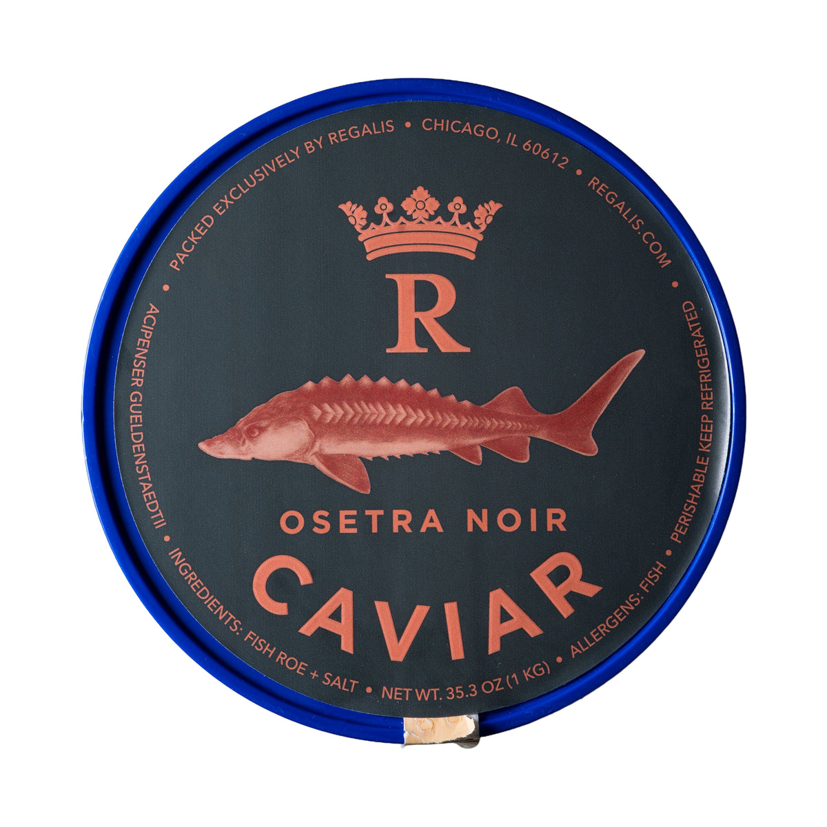Regalis Osetra Noir Caviar 1 kg original tin