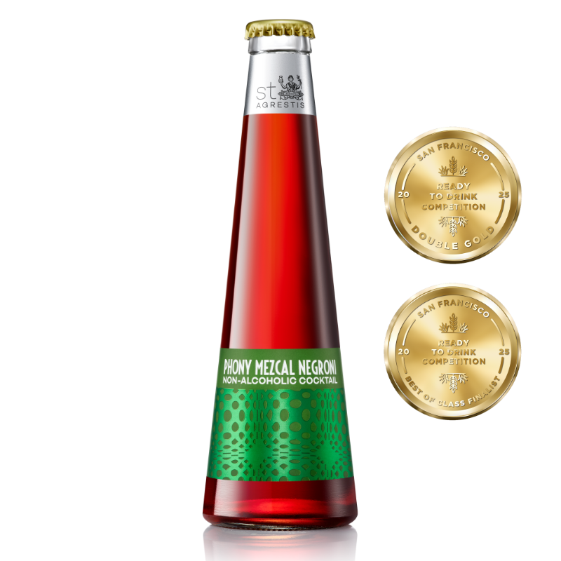 St. Agrestis Non-Alcoholic Phony Mezcal Negroni Bottles