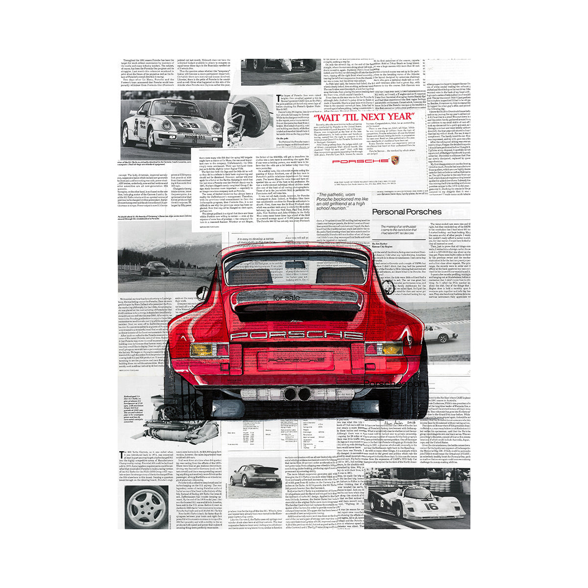 Adam Ambro Designs Porsche No.1 18" x 24"