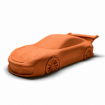 Porsche 911 GT3 Concrete Sculpture - Ember Orange