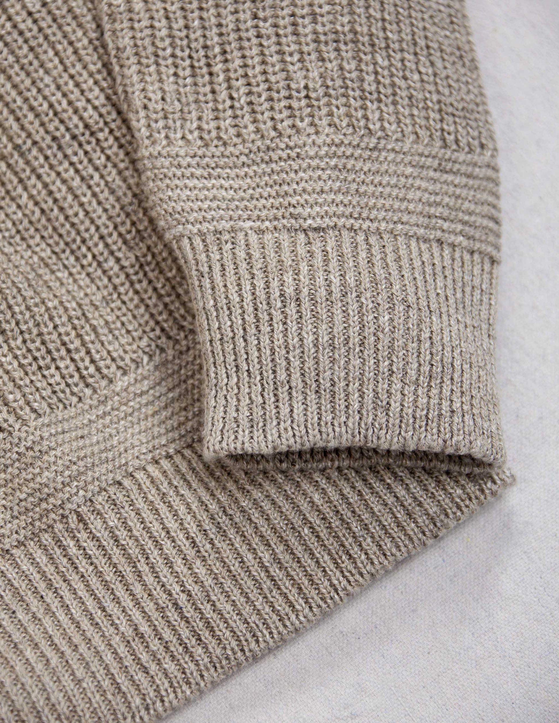 Porto Linen Cotton Sweater in Driftwood